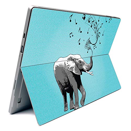 Image of MightySkins Carbon Fiber Skin for Microsoft Surface Pro 7 - Musical Elephant | Textured Carbon Fiber Finish | Easy to Apply, Remove, and Change Styles | Made in The USA