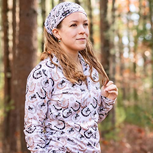Anni Lyn Sportswear Women's Ventilated Long Sleeve Sun Shirt (Horseshoes, Large) #TOP5