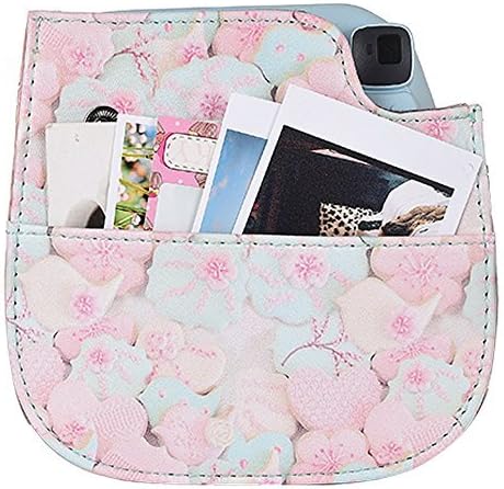 Katia Camera Case Bag Compatible for Fujifilm Instax Mini 11/9/ 8+/ 8 Instant Film Camera with Shoulder Strap and Photo Accessories Pocket - Candy