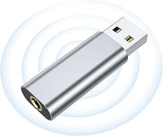 Usb To 3.5mm Audio Jack, 4.7x1.5x0.8cm Usb Sound Adapter, High Qualiity Transmission External Stereo Sound Card, Effortless Audio Usb To Headphone Jack Converter, Usb Audio Jack Converter for Laptop