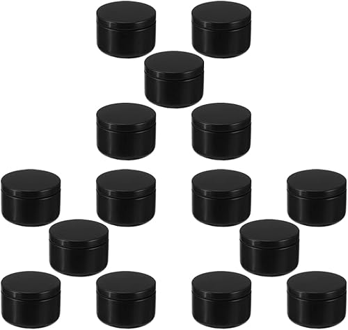 Tarros de vela de lata, 24 latas para hacer velas con tapas, recipientes de metal para velas de 1.7 fl oz para hacer velas, tarros de velas, lata