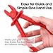 Swpeet 3Pcs Red Line Clamps Flexible Hose Clamps Pliers Kit, Hose Pinch Off Pliers Set Line Clamps for Brake Hoses, Fuel Hoses, Coolant Hoses, Most Flexible 15mm, 20mm and 25mm Hoses Clamps