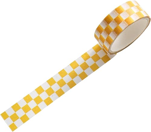1 rollo Washi Tape DIY Diarios Planificadores Washi Tape Útil Amarillo