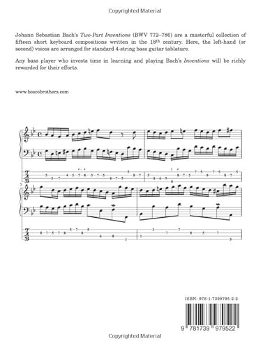J. S. Bach - Two-Part Inventions: The Left Hand on Bass Guitar