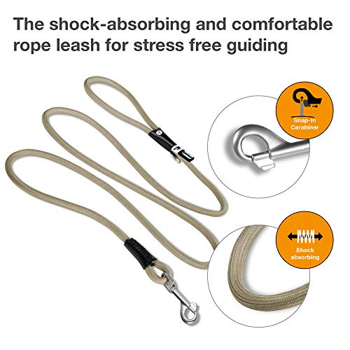 Stretch Comfort Leash Tan M