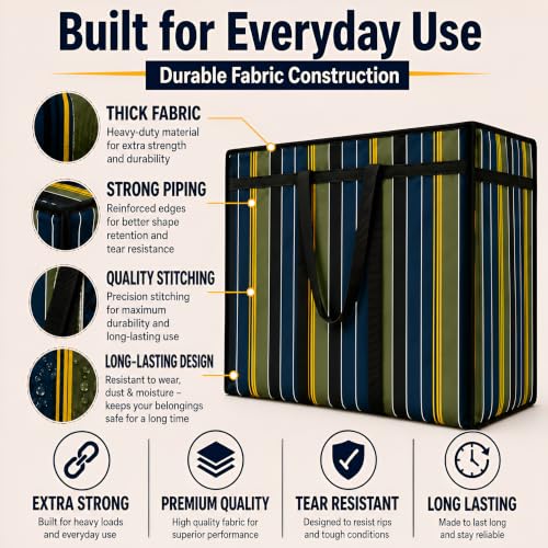 Image of PulGos Pack - 1 Extra Large Storage Bag | Heavy Duty Big Bag for Clothes