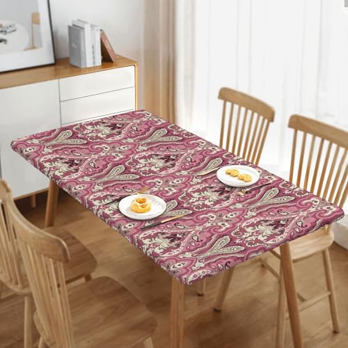 Nappe extensible vintage 152 cm blanche table rectangulaire extérieure et intérieure - 5