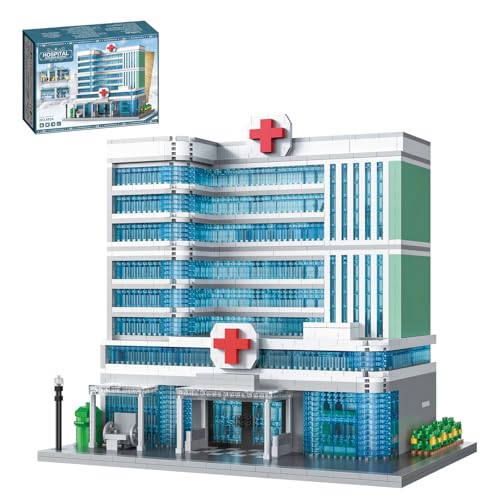 LQPFBSM Architecture City Hospital Micro Mini Building Blocks Sets 3000PCS