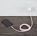 Amazon Basics Double Braided Nylon USB-A to Lightning Cable, Advanced Collection, MFi Certified Apple iPhone Charger, Rose Gold, 6 Foot