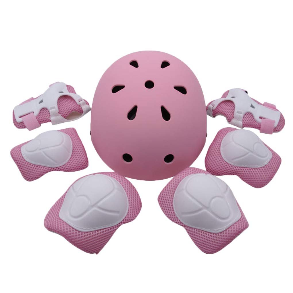 Casque Protection Enfant Sports Srotection Coudières Genouillère Protège Poignets pour Skateboard Roller Patin à Glace