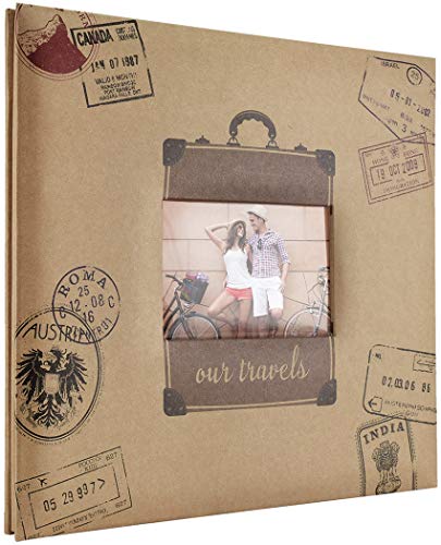 Image of MCS Expandable 10-Page Scrapbook Album with 12 x 12 Inch Pages, 13.5 x 12.5 Inch, Travel
