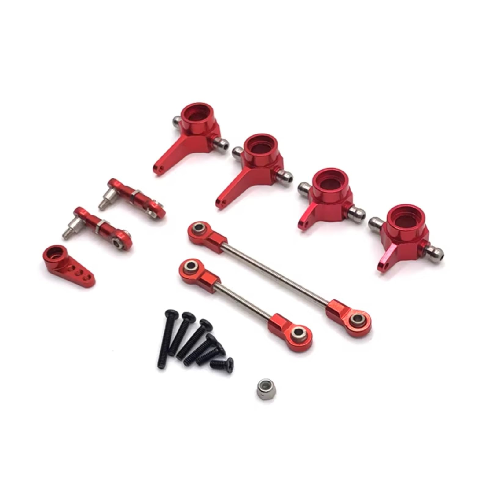 Kubek do kierownicy Rc dla WLtoys 284131 K969 K979 K989 K999 P929 P939 Zestaw Servo Shank Traction Metal Steering Cup Parts Pilot zdalnego sterowania Wymiana użytkowania (czerwony)