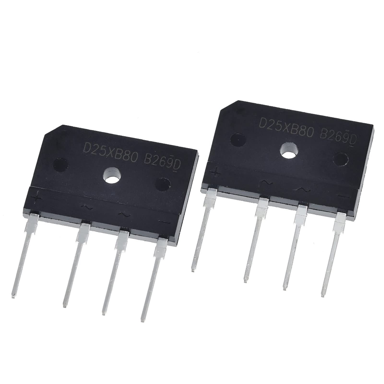 Diodo raddrizzatore a Ponte, diodi elettronici al silicio D25XB80 25A 800V, Dip a 4 Pin (Size : 100Pcs)