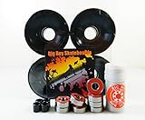 Longboard Cruiser Skateboard High Rebound Wheels + ABEC-7 Speed Bearings BLACK by Big Boy