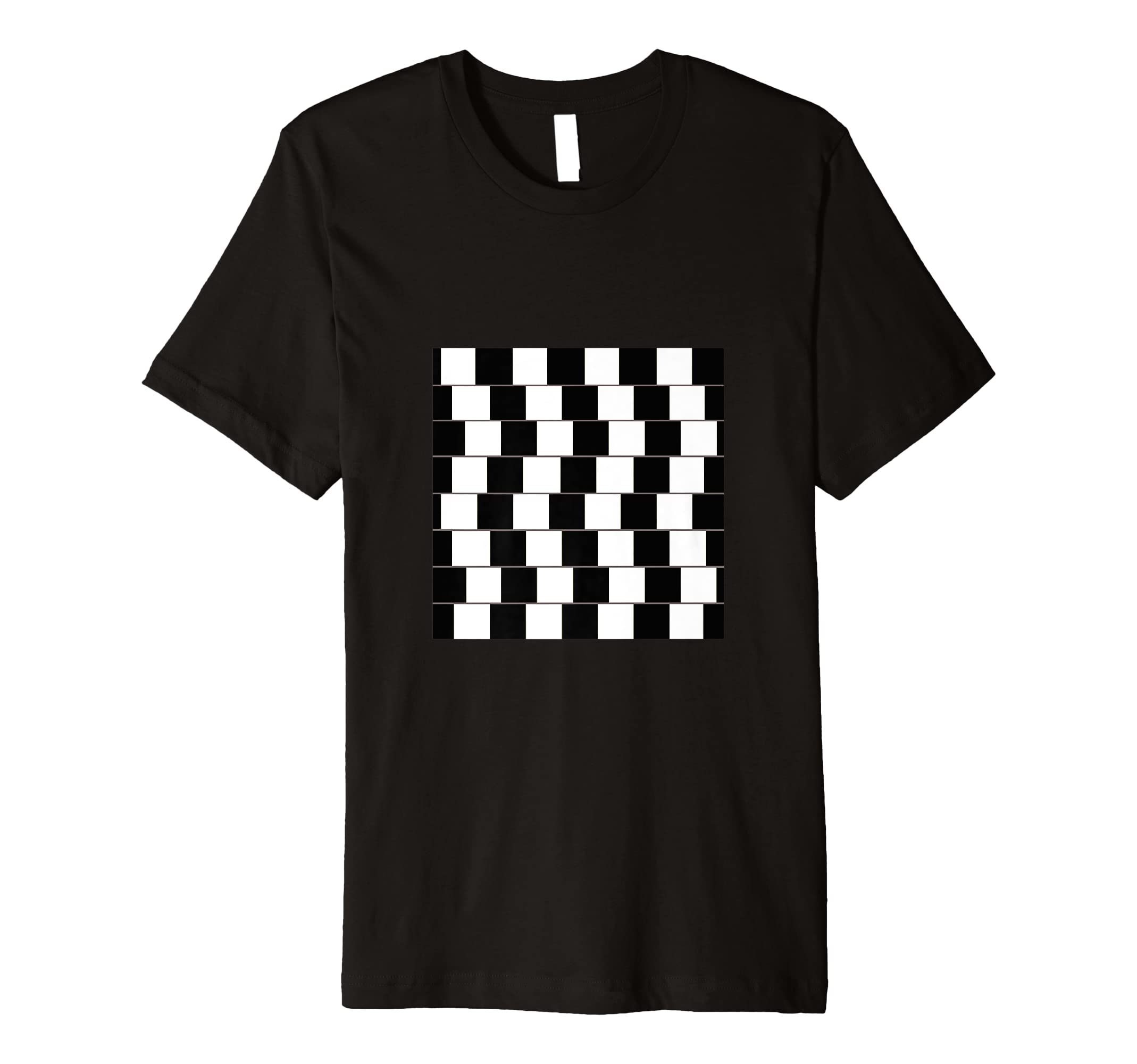 Optical Illusion/B&W/Monochrome 70's Print Tee for Men Women Premium T-Shirt
