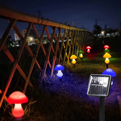 Homecube 8Pcs Solar Mushroom Lights 8 Modes Landscape Path Lights Outdoor Waterproof Solar Stake Lights Garden Night Light For Yard Landscape Decoration #TOP4