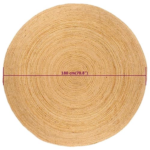 Tapis rond jute 180cm résistant pour réchauffer vos sols - 3