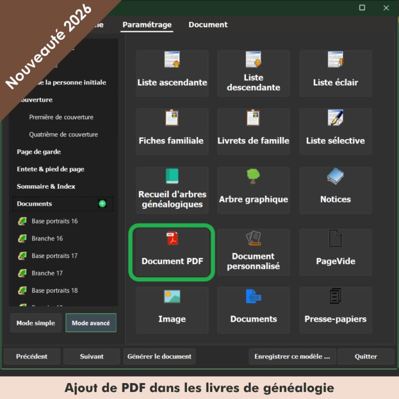 Coffret Généatique 2026 Prestige Logiciel Généalogie PC