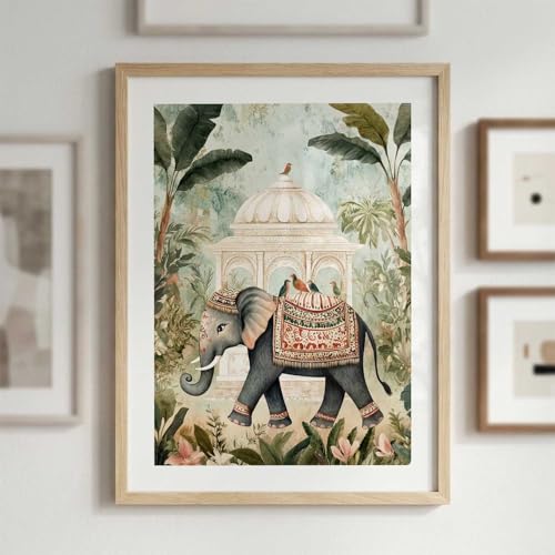 Image of kotart Decorative Traditional Wall Art Home Decor Madhubani Painting poster With Frame For Living Room Bed Room Hotel Wall Decor Digital Reprint (14X20 inch)