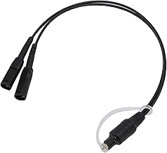 YWBL-WH Cable de Audio óptico Digital 1 Entrada 2 Salidas SPDIF Toslinks Divisor Macho a Hembra Cero Interferencias para Barra de Sonido TV Amplificador Estéreo de Cine en Casa