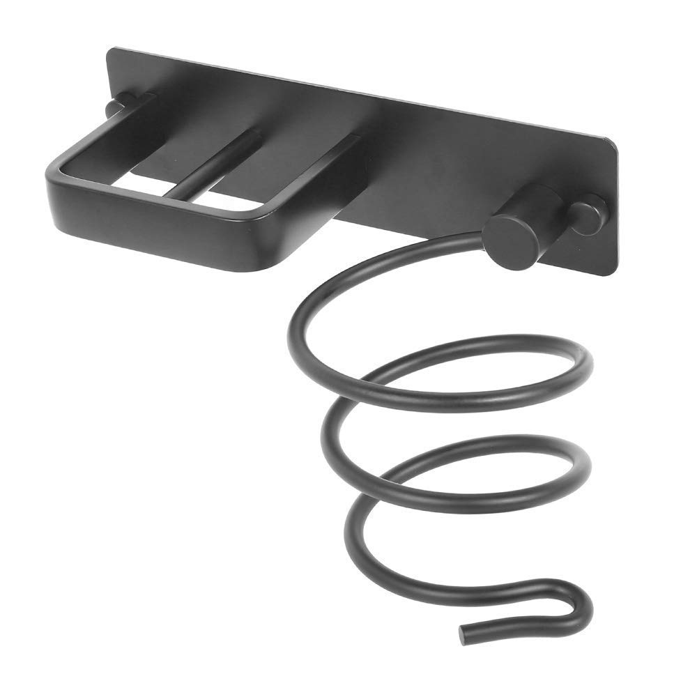Genrics Aluminum Wall Mounted Hair Dryer Rack Wall Mounted,Organizer Hairdryer Straightener Holder Set Bathroom Shelf For Washroom Supplies