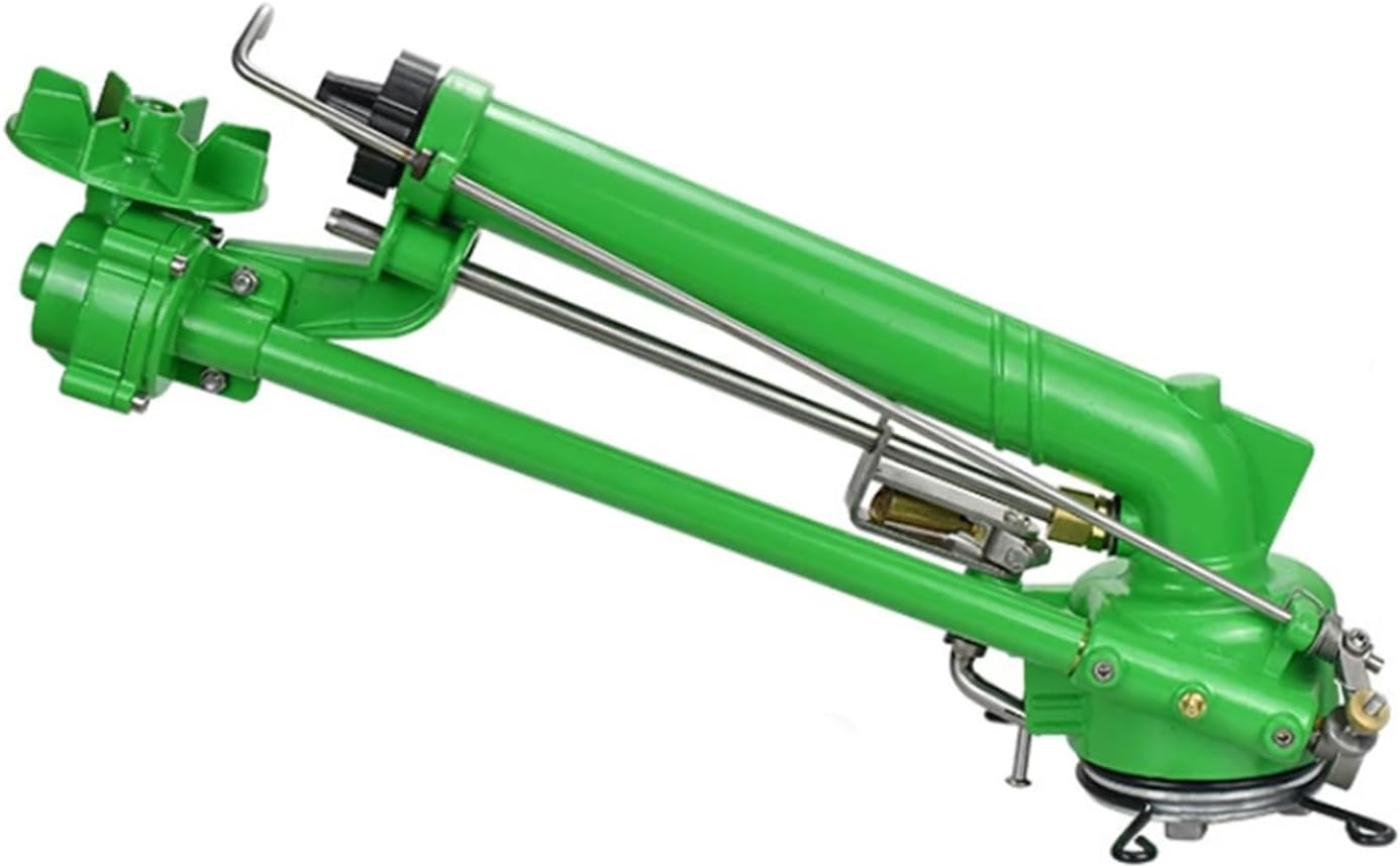 Spray Irrigation Rocker Arm Spray Head, 360 ° Automatic Rotating Agricultural Land Irrigation Spray Gun for Farmland, Farm Irrigation with 8 Nozzle (1.5")