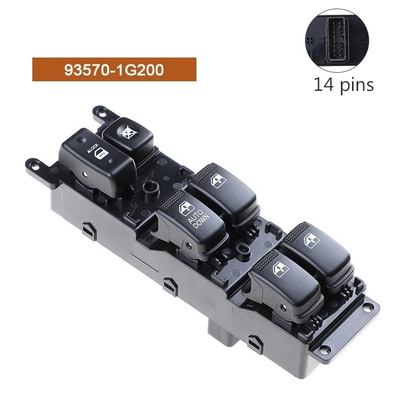 Interrupteur de vitre avec connecteur 14 broches pour Kia Rio JB 2007-2009 LHD - 4