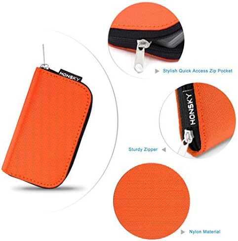 Memory Card Holder, HONSKY ® 3 Set 22 Slot SD CF SDHC SDXC MMC Micro SD SecureDigital Memory CompactFlash Cards Carrying Cases & Sleeves Bags Media Storage & Organization Rose Red, Orange, Green