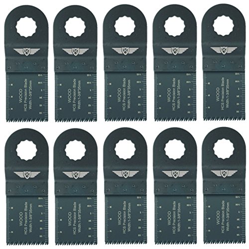 10 x TopsTools WX35J_10 35mm Japan Coarse Cut Blades Compatible with Worx Sonicrafter, Worx 250W, Erbauer Multitool Multi Tool Accessories