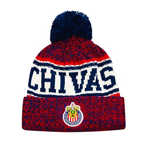 Icon Sports Chivas de Guadalajara Officially Licensed Soccer Pom Pom Heathered Unisex Beanie