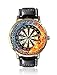 Produktbild Ericos Darts Board Fire Water Damen Herren Armbanduhr, modische Unisex-Leder, lässige Quarz-Armbanduhr, gold, 4.0cm in Diameter, Riemen