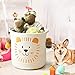 INough Aufbewahrungskörbe aus Baumwollseil mit Griffen, Aufbewahrungskorb für Babys Kinder Spielzeugkorb Geschenke Korb Kinderzimmer für Regale Badezimmer Bad Wickeltisch Organizer (Löwen)