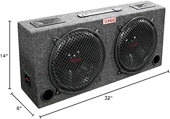 kic120 (2) Dual 12 Car Audio Subwoofer Sub Box W/ 5 Tweeters