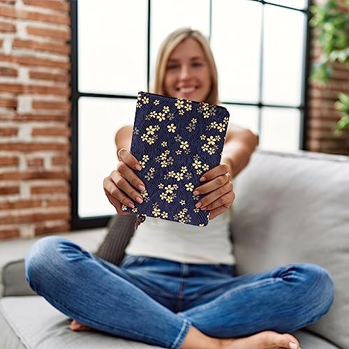 Tofficu Capa de manga de livro com estampa de flores protetor de livro lavável tecido capa de brochu