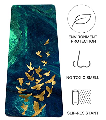 Knsbk Extra Wide Non Slip Yoga Mat Eco Friendly High Density 72" X 32" Fitness Exercise Mat Floor Pilates Workout Mat For Yoga With Carrying Strap & Bag #TOP1