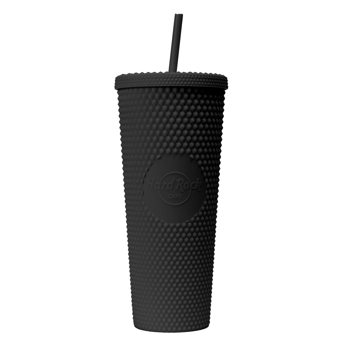 Hard Rock Pop of Color 24oz Tumbler With Straw Black