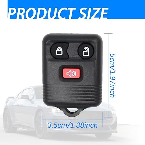 Miniatura 2 de CWTWB1U345 - Paquete de 2 controles remotos de repuesto sin llave, control remoto de 3 botones, control remoto para Ford 1998-2016 F-150 F-250