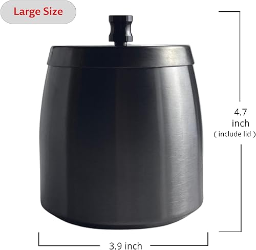 Miniatura 5 de WUSIFIE Bandeja de Ceniza, Cenicero Grande para Exterior con Tapa, Cenicero para Patio Exterior, Cenicero de Acero Inoxidable a Prueba de Viento y