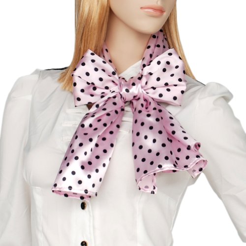 Brando Pink Background Small Cute Black Dot Design Soft Scarf3