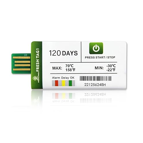Miniatura 12 de Freshliance - Paquete de 12 registradores de datos de temperatura desechables USB con 30000 puntos, informes automáticos PDF CSV de alta precisión