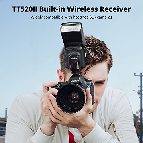 Godox TT520II Camera Flash Universal On-Camera Flash Electronic Speedlite Wireless Transmission for Canon Nikon Panasonic Olympus Pentax DSLR Camera - Image 3