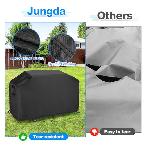 Jungda Grill Cover for Blackstone Bronco 3-Burner 28" XL Omnivore Griddle, Outdoor Waterproof Heavy Duty BBQ Cover for Blackstone 2287 5483 Original 28” Omnivore Flat Top Gas Grill - 60 x 28 x 35 in by Jungda - Image 3