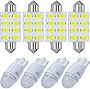 Yoper White Interior LED Light Package Kit Compatible with Ford F-150 1997-2014 F-250 F-350 F-450 F-55 2000-2014 Replacement Bulbs 12pcs