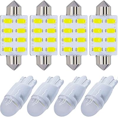 Yoper White Interior LED Light Package Kit Compatible With Ford F-150 1997-2014 F-250 F-350 F-450 F-55 2000-2014 Replacement Bulbs 12pcs