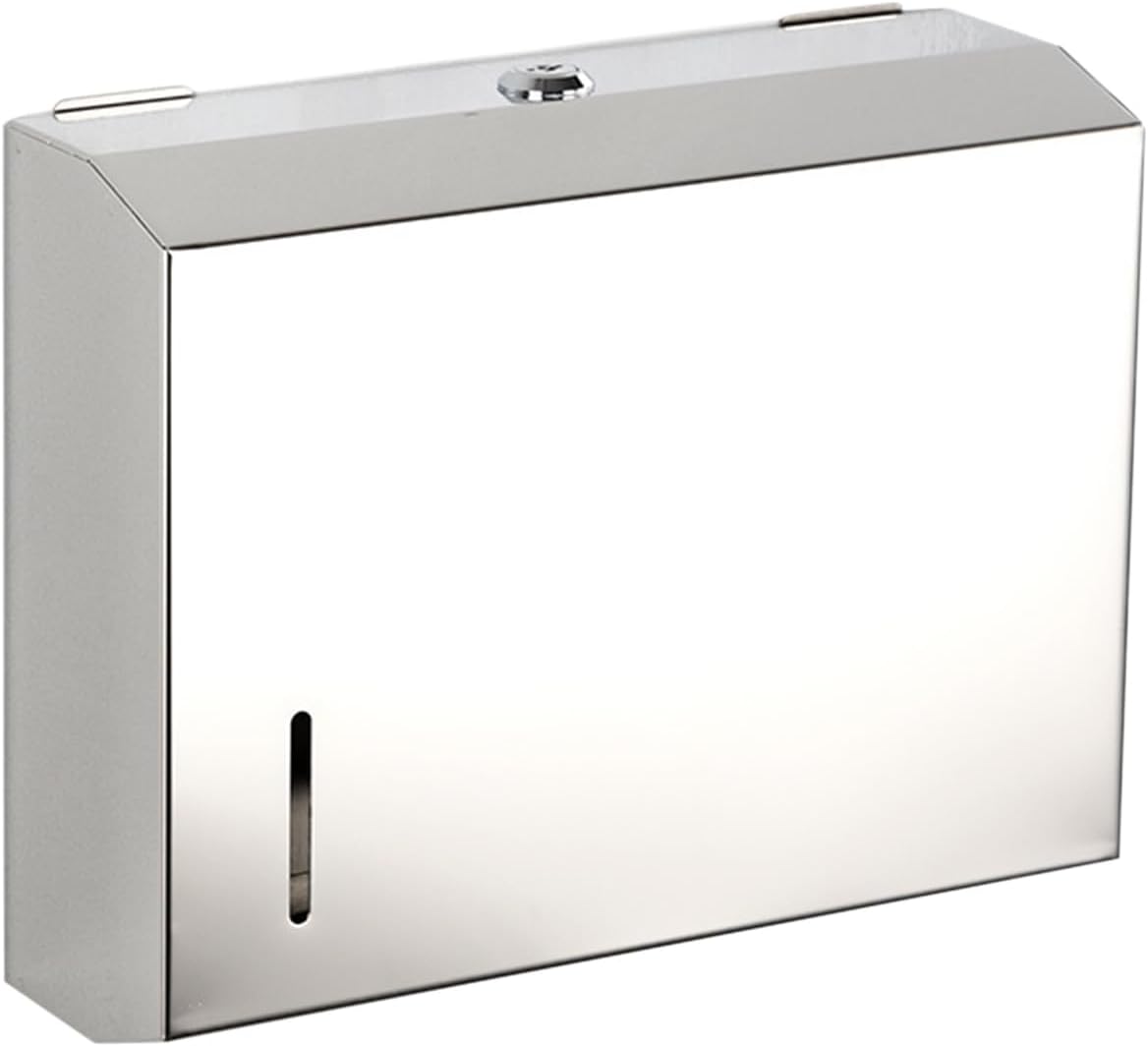 Large Capacity Rustless Square Tissue Holder Wall Mounted for Public Restrooms Decreased Refill Frequency Commercial Bathroom Paper Distributor