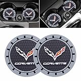 Car Cup Holder Coaster for Corvette C4 C6 C5 C7 C8 Z06 Recessed Silicone Cupholder Coaster Interior Accessories 2.75in 2Pack