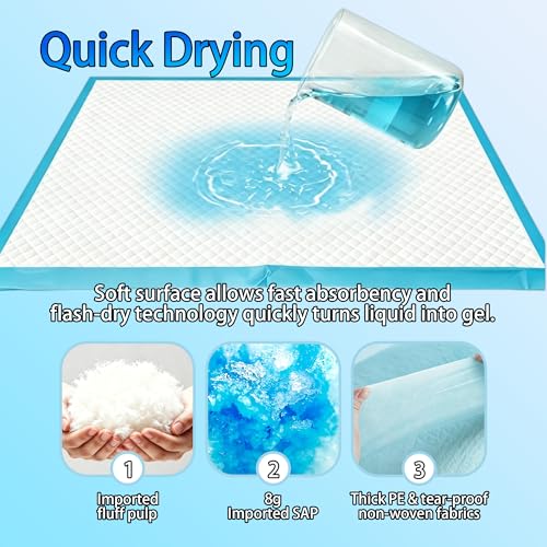 Image of XXXXL Puppy Pee Pads for Dogs 36 inchx47 inch 50 Count, Extra Large Dog Pee Pads, Leak-Proof & Super Absorbent Dog Pee Pads, Thicken Disposable Potty Pads Puppy Training Pads for Cats Rabbits
