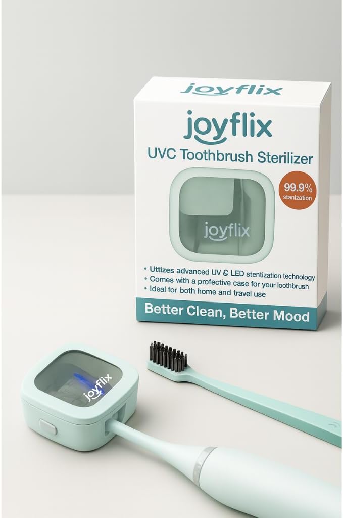 UV-C Toothbrush Sanitizer | Portable & Rechargeable | 99.9% Sanitization with Heating Function | Magnetic Mount, Travel-Friendly & Compact Design (Aqua Blue) - Image 6