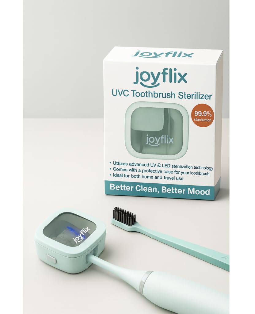 Désinfectant UV-C pour brosse à dents | Portable et rechargeable | Désinfection à 99,9 % avec fonction de chauffage | Support magnétique, design compact et facile à transporter (noir