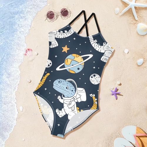 Image of Girls Swimsuit Little Cute Cat and Ice Cream One Piece Swimwear